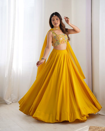 Pure Soft Fox Georgette Lehenga Choli Set - Fully Stitched & Ready to Wear