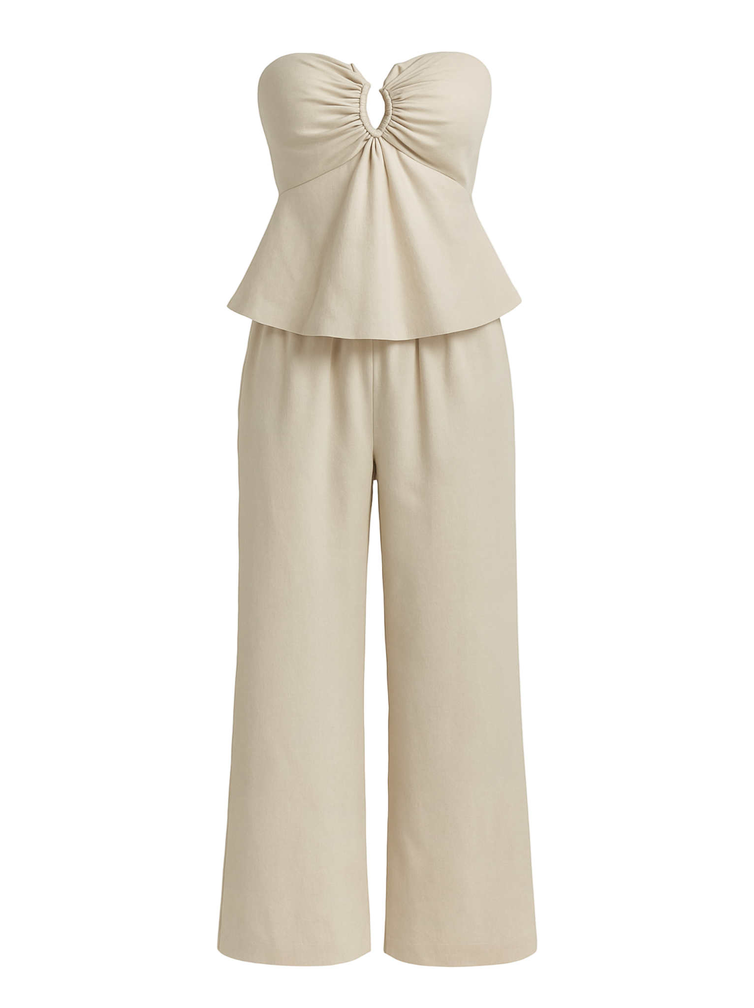 Ruched Tube Top and Pants Set