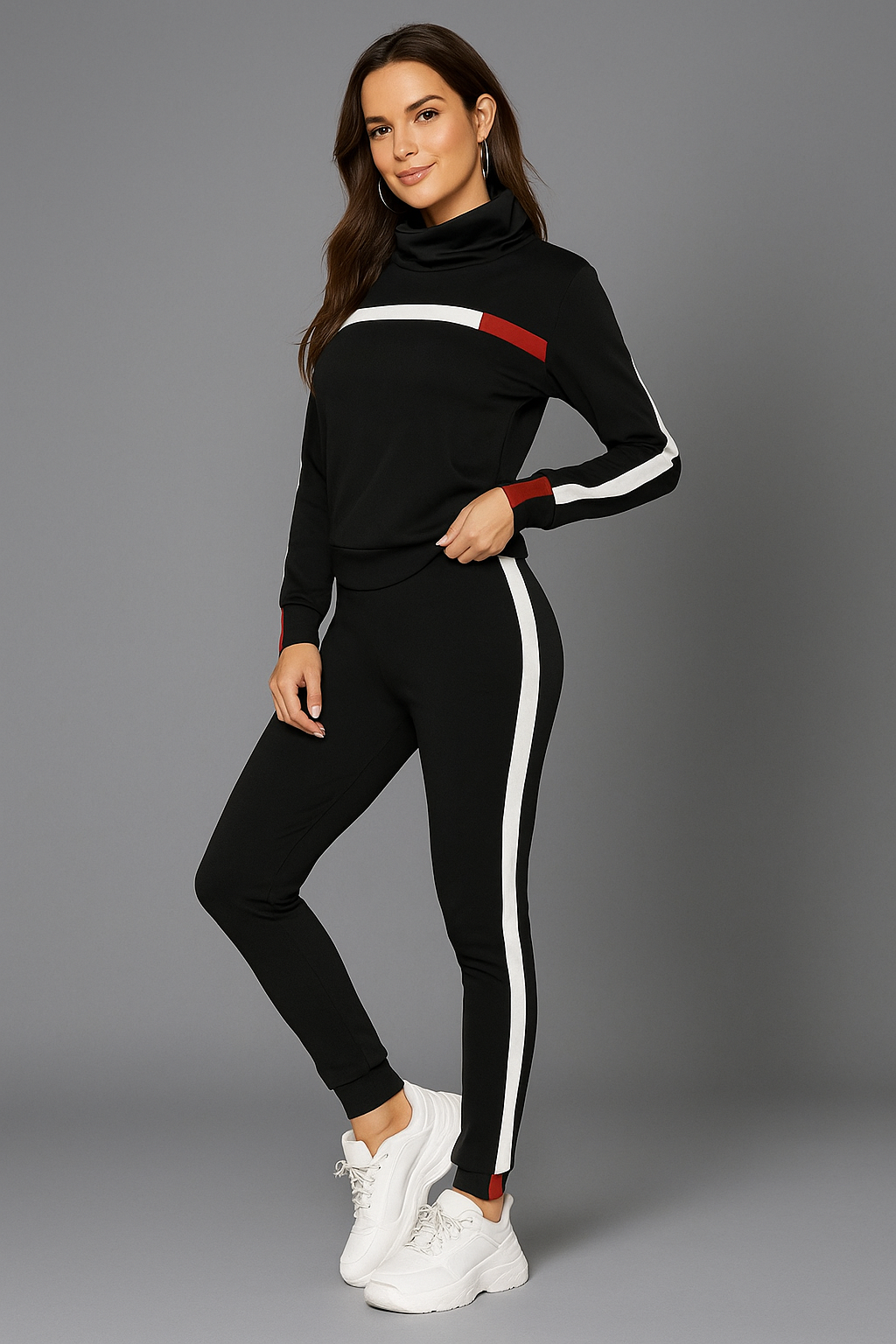 Celvora Premium Cotton Blend Co-ord Set – Stylish Black Pair of Top & Pant