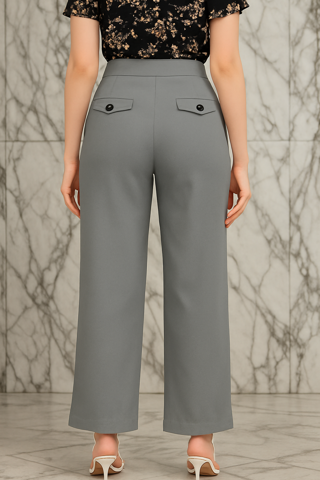 Celvora Women’s High-Waist Wide-Leg Trousers – Elegant & Comfortable Fit