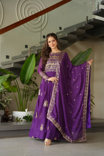 Royal Elegance – Premium Gown & Dupatta Set